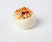Eggs filled with prawn tartar
