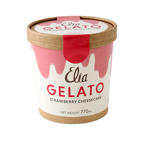 Elia Gelato Strawberry cheesecake