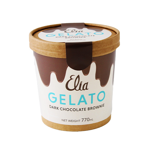 Elia Gelato dark chocolate brownie