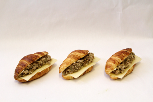 Sausage and Fontina Cheese filled Croissant
