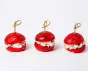 Mini Prawn tartar with lemon mayo brioche